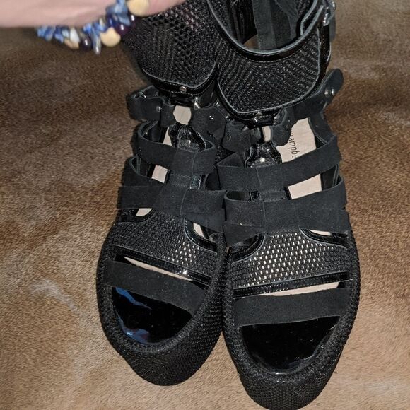 RARE Sz 10 Jeffrey Campbell Black Heels - Picture 5 of 8
